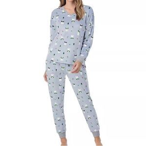 Cuddl Duds Velour Fleece V Neck PJ Pajama Set NEW Polar Bears XXL